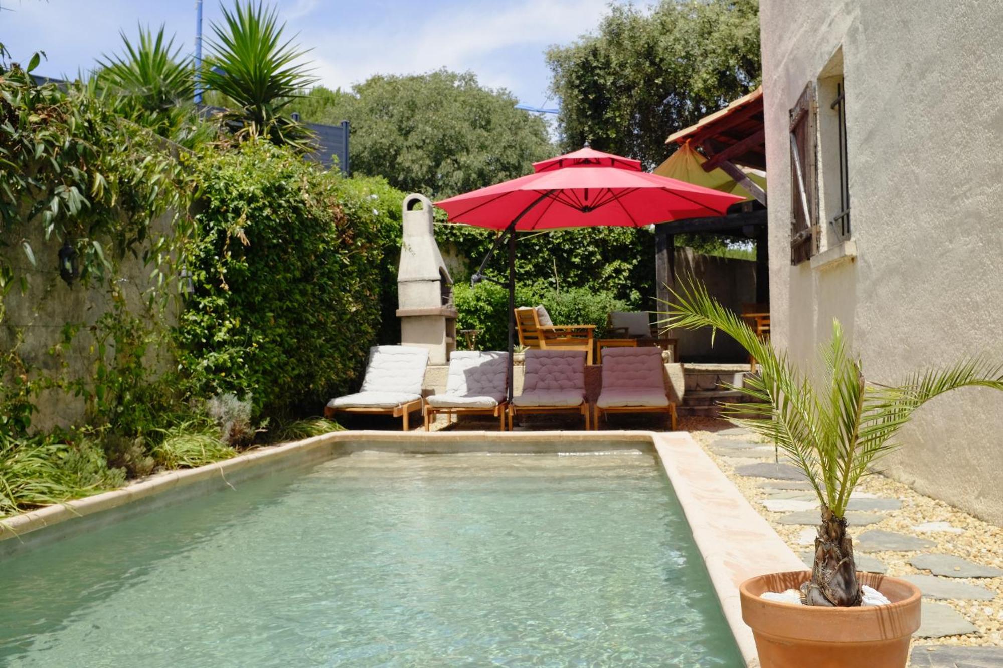 Chambre, Terrasse Et Piscine De L'Impasse Du Pressoir Le Crès エクステリア 写真